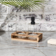 Wooden & Glass Bathroom Set 3 Pcs